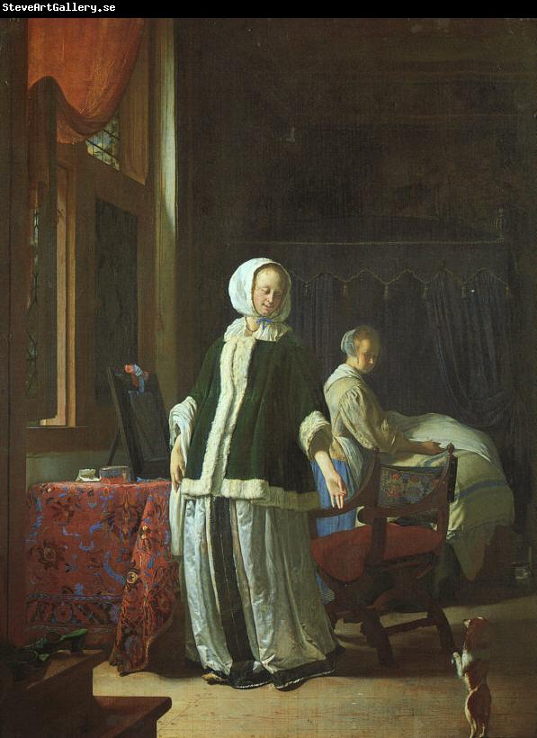 Frans Jansz van Mierisi Morning of a Young Lady